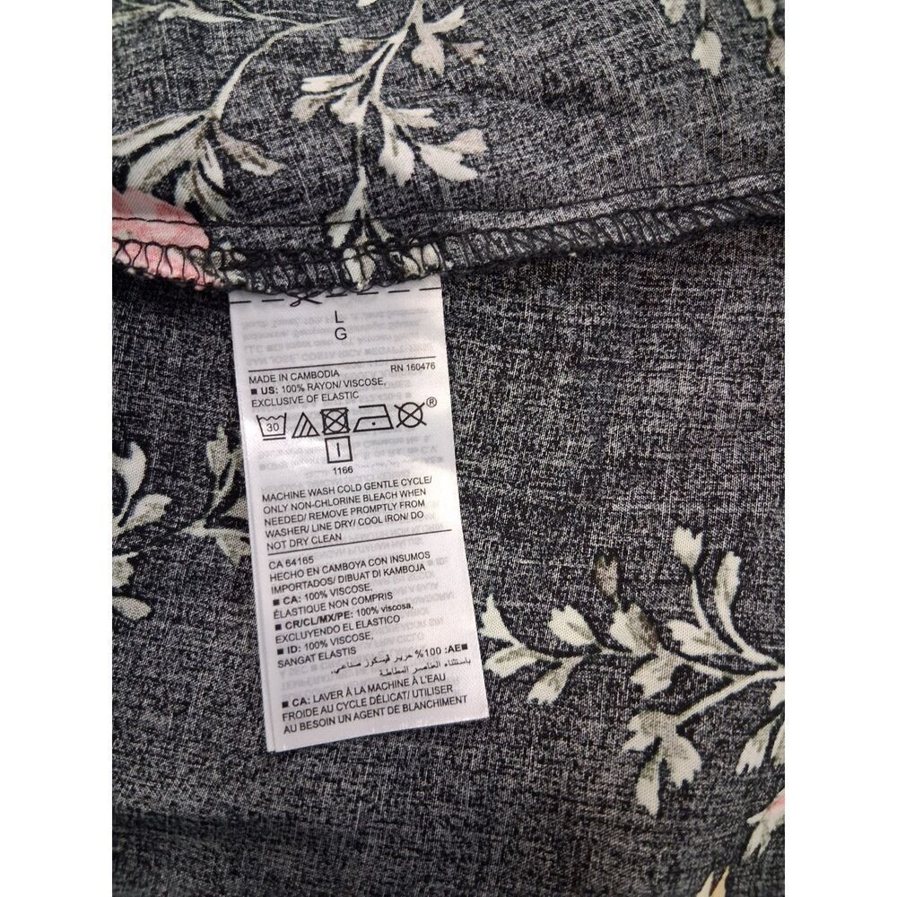 Old Navy womens large midi sundress black yellow floral boho tiered - Picture 8 of 8